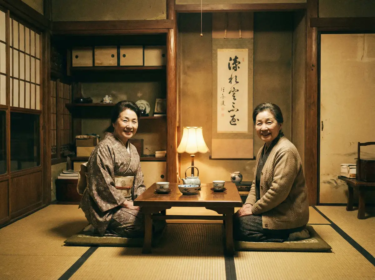 两位优雅的 偷情-偷情视频最新原创与精选|偷情 在日式茶室中品茶交谈